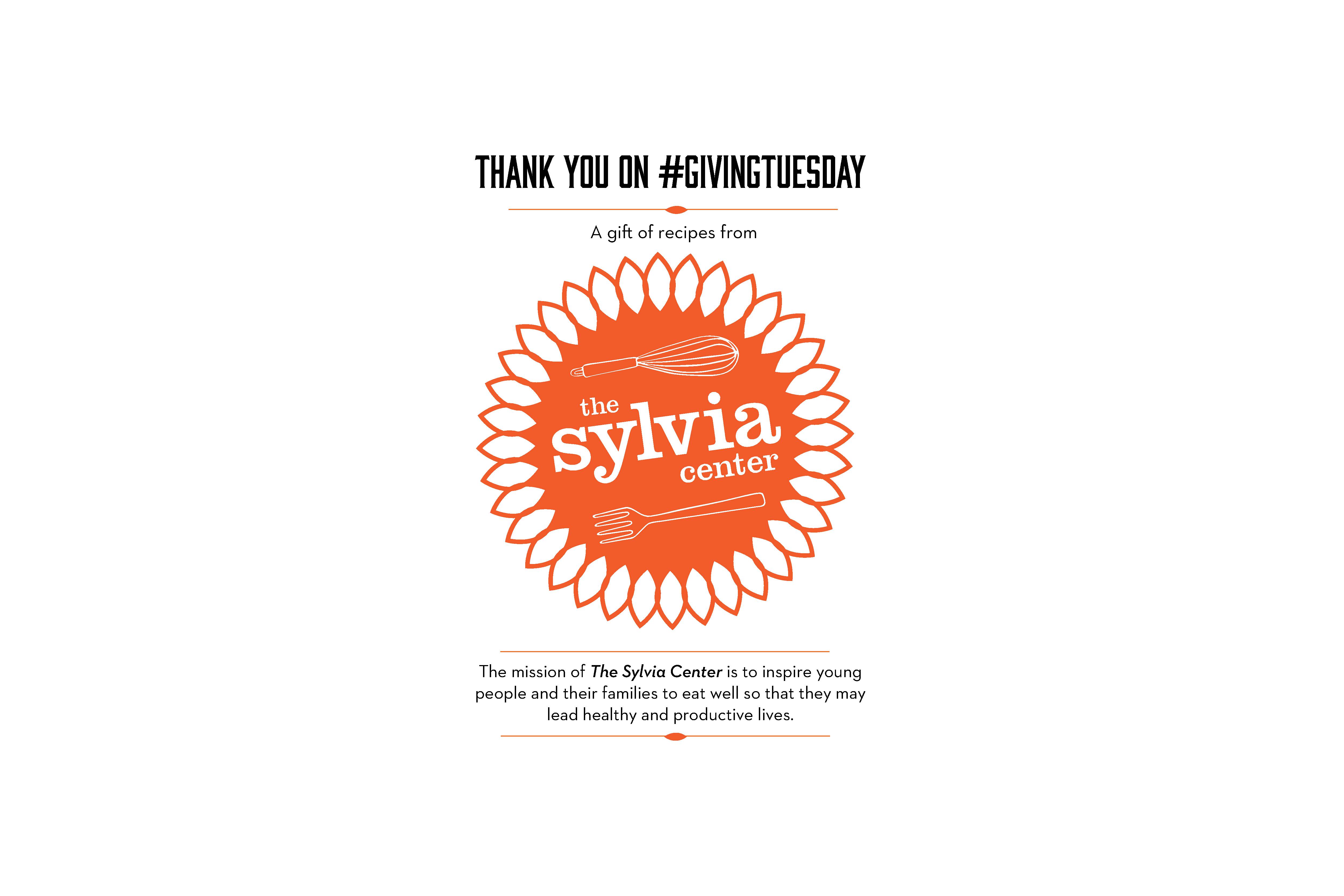 giving tuesday recipe cover page the sylvia center