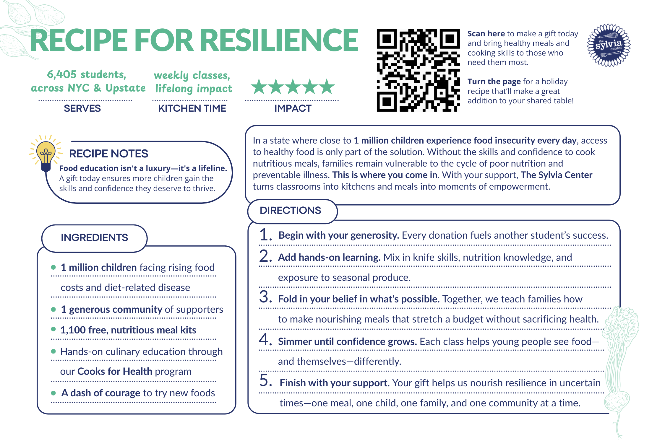 The Sylvia Center's Recipe for Resilience