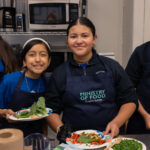 Jamie Oliver visits middle school students at Cornelia Connelly middle school on the Lower East Side