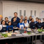 Jamie Oliver visits middle school students at Cornelia Connelly middle school on the Lower East Side