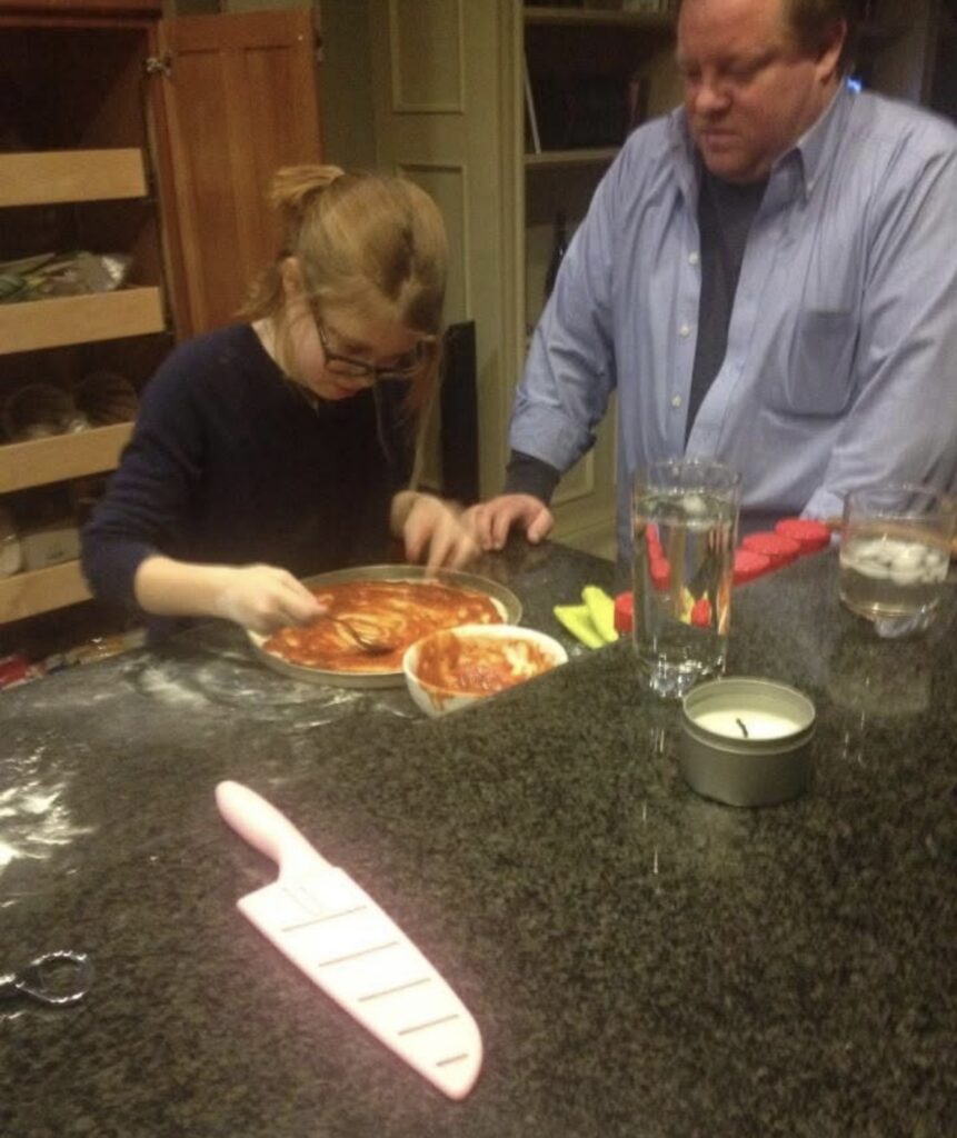 The Sylvia Center Chef Educator Grace McKillip and her dad