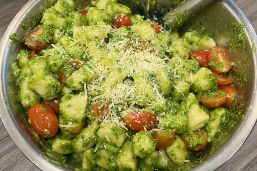 The Sylvia Center recipe for healthy Pesto Gnocchi