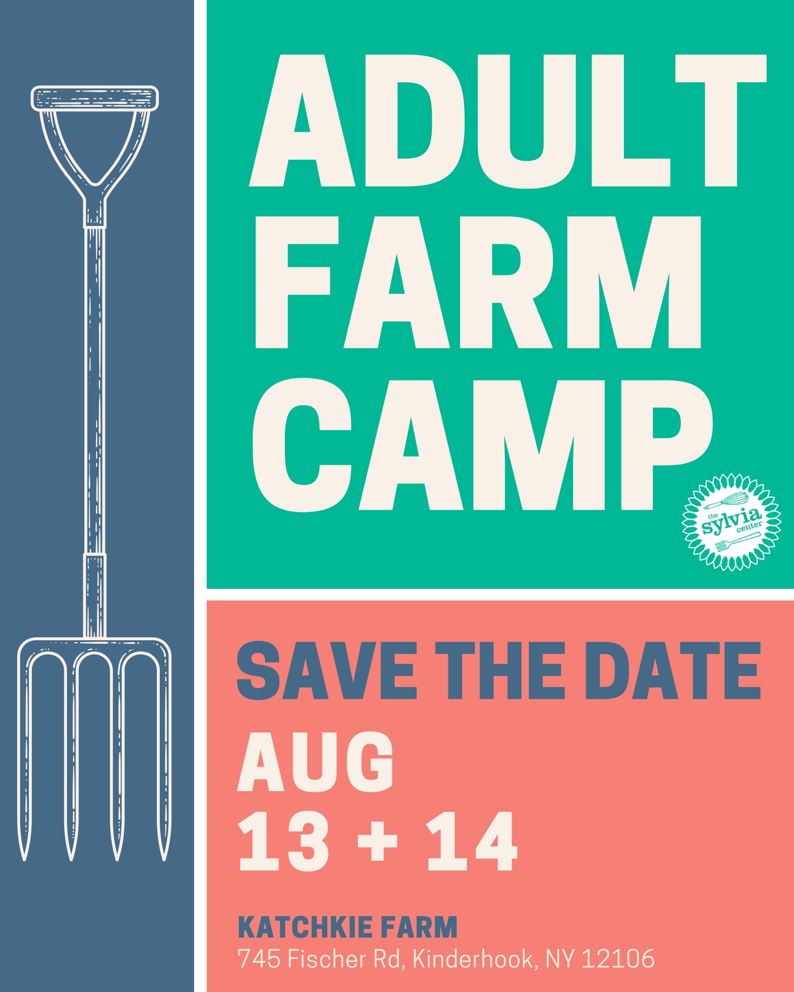 The Sylvia Center Adult Farm Camp save the date
