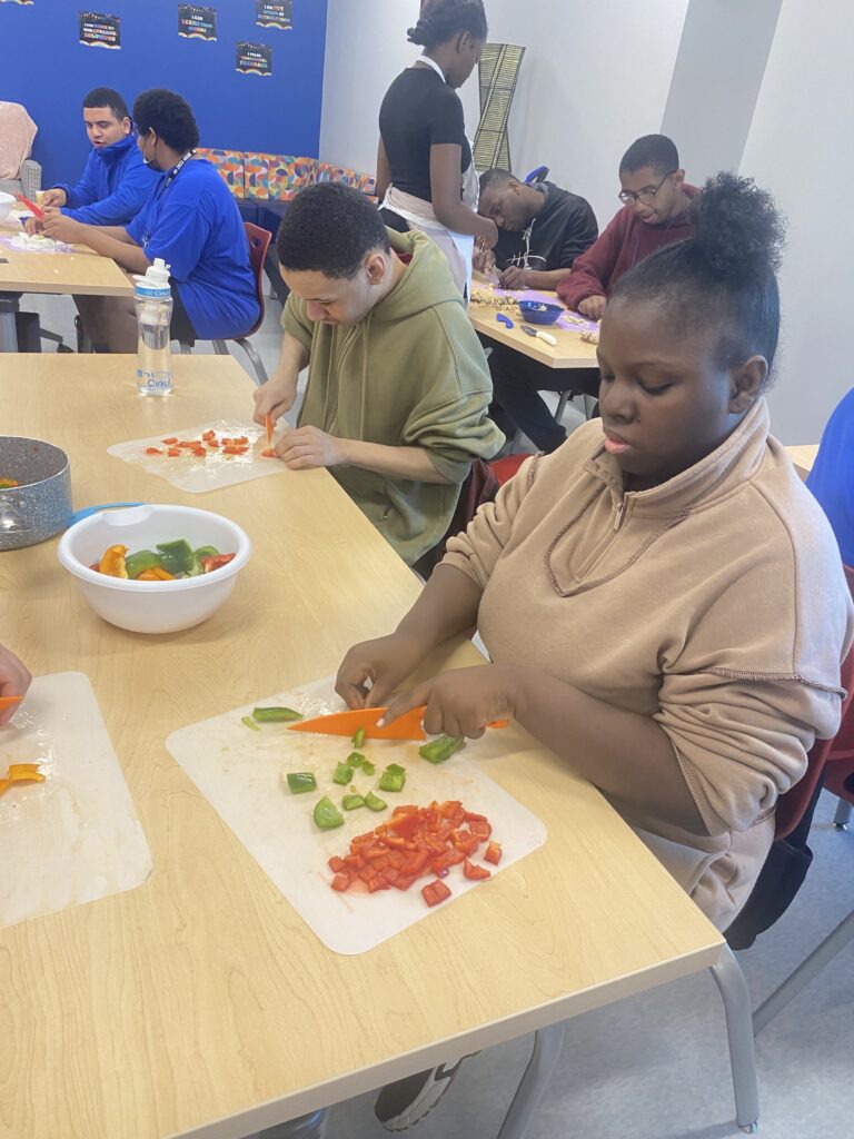 The Sylvia Center teaches Cooks for Health with special education program Albany Life Skills at Albany High School