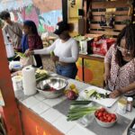 The Sylvia Center's teen culinary apprentices from Hillcrest High School visit East New York Farms!